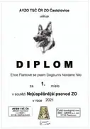 Nejúspěšnější psovod ZKO Častolovice za rok 2021